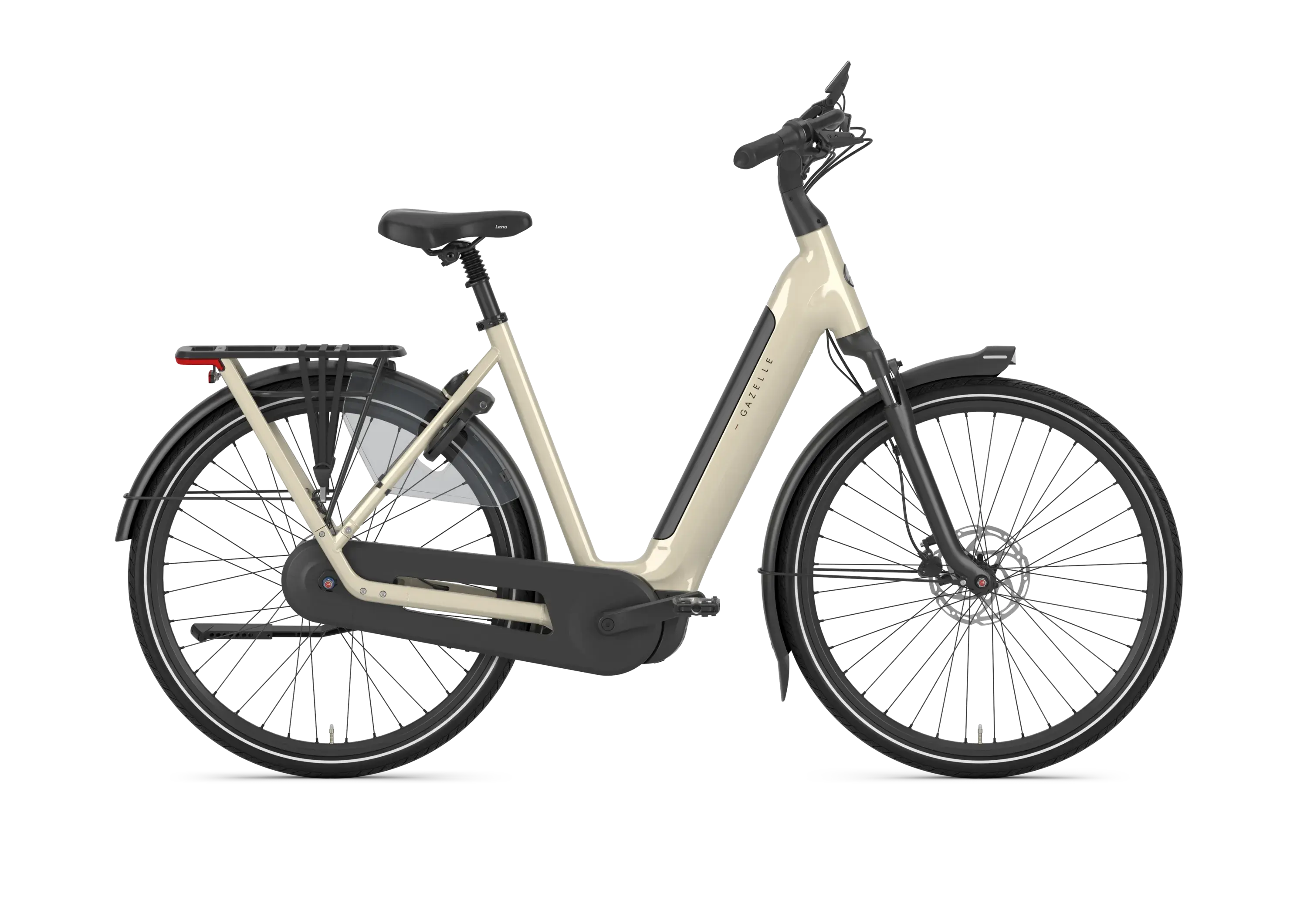 Gazelle Grenoble C5 e-bike in Caramel Khaki met lage instap