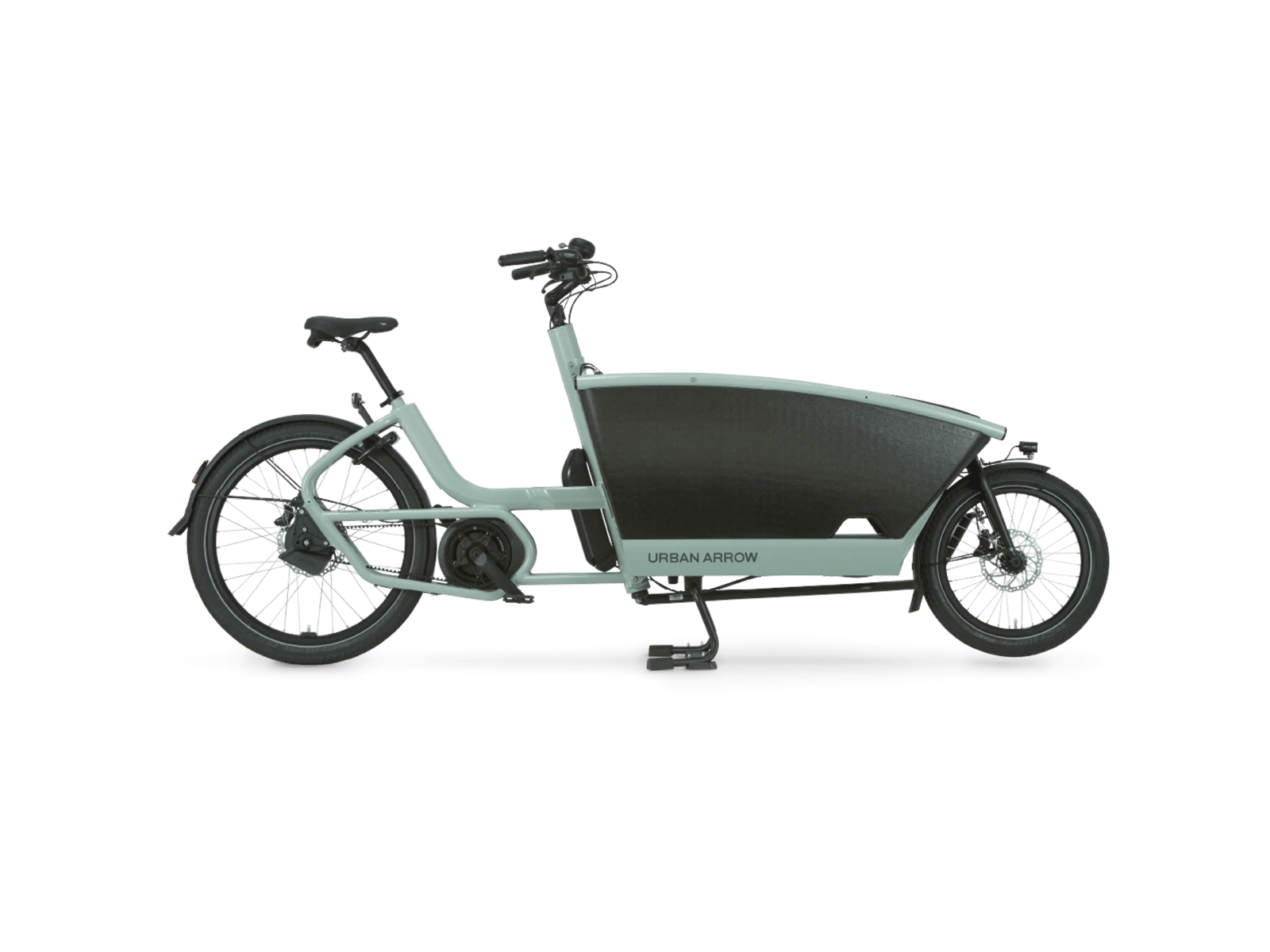Urban Arrow Family in sage green, studio side view